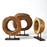 Wood Half Ukhli Wheel on Stand(عجلة خشبية )