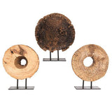 Wood Half Ukhli Wheel on Stand(عجلة خشبية )
