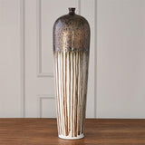 Reactive Bronze Stripe Vessel-Tall