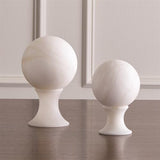 Alabaster Sphere Stand-Lg