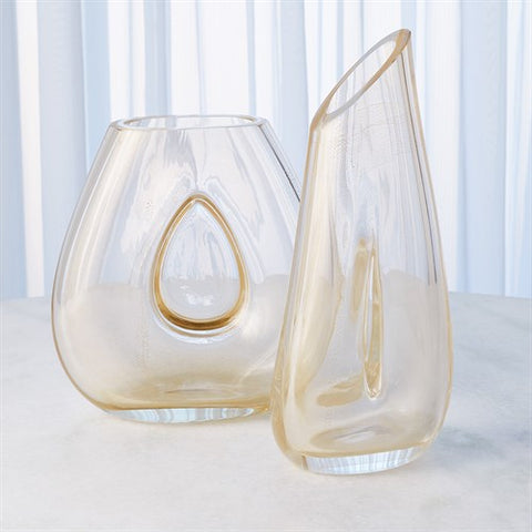 Golden Slant Vase