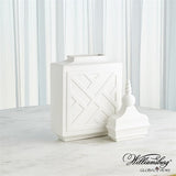 Chinoiserie Jar-Matte White-Sm