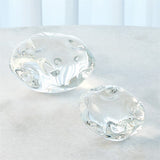 Dimple Paperweight-Clear-Lg