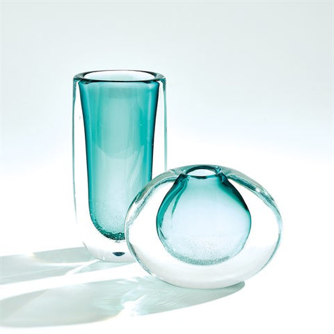 Micro Bubble Vase-Azure-Lg