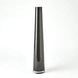 Glass Tower Vase-Black-Lg