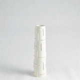 Totem Vase-Antique White-Sm