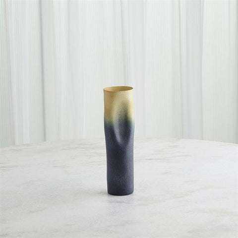 Indent Vase-Grey/Yellow-Skinny