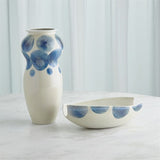 Spots Vase-White w/Blue Spots