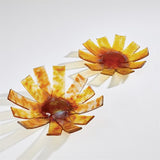 Asterisk Bowl-Amber-Lg