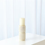 Channel Pillar Holder-White Marble-Med