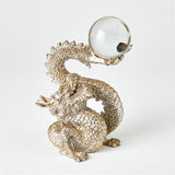 Dragon Holding Sphere-Silver Leaf