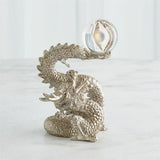 Dragon Holding Sphere-Silver Leaf