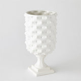 Divot Urn-Matte White-Lg