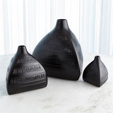 Glazed Vase-Matte Black-Med