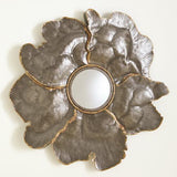 Flower Wall Mirror-Light Gunmetal-Sm